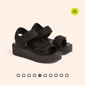 Black Platform Sandals